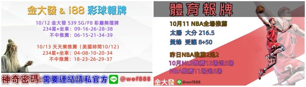 539報牌+運彩分析