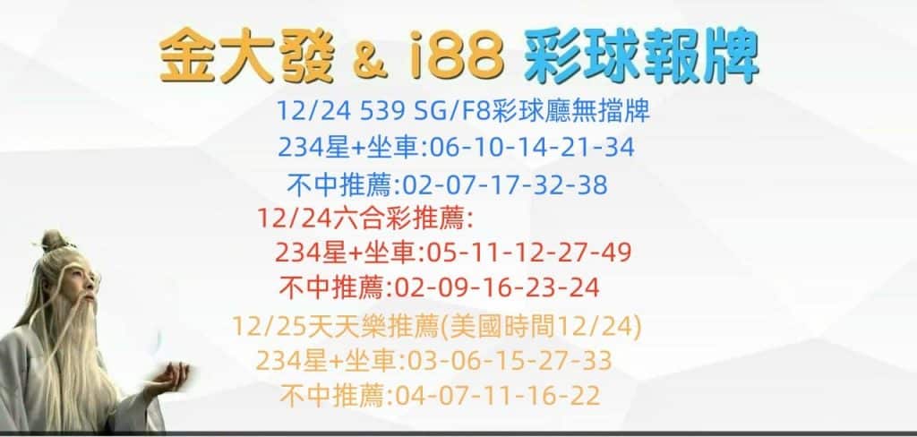 539報牌+運彩分析