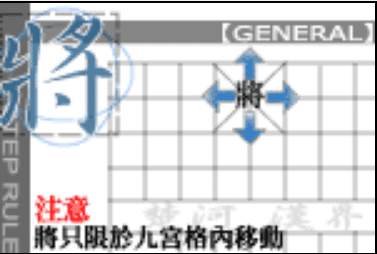 象棋規則-將、帥走法